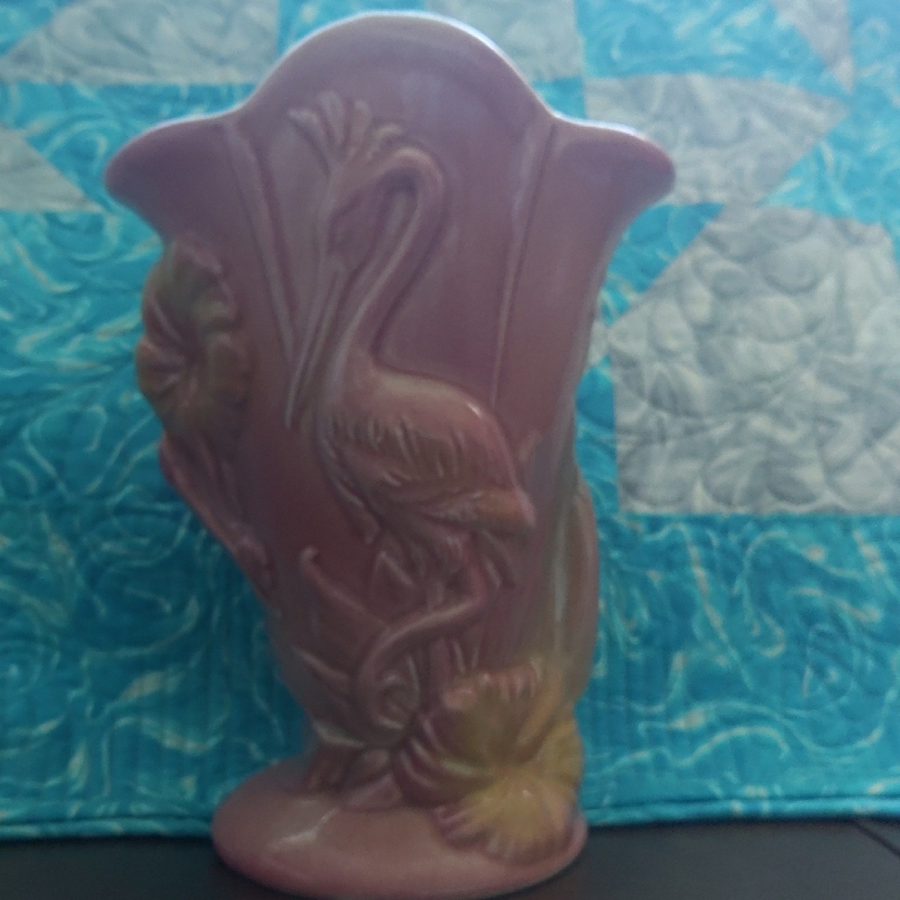 Pink Flamingo Ceramic Vase